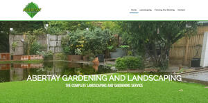 Website designed for Abertay Gardening
